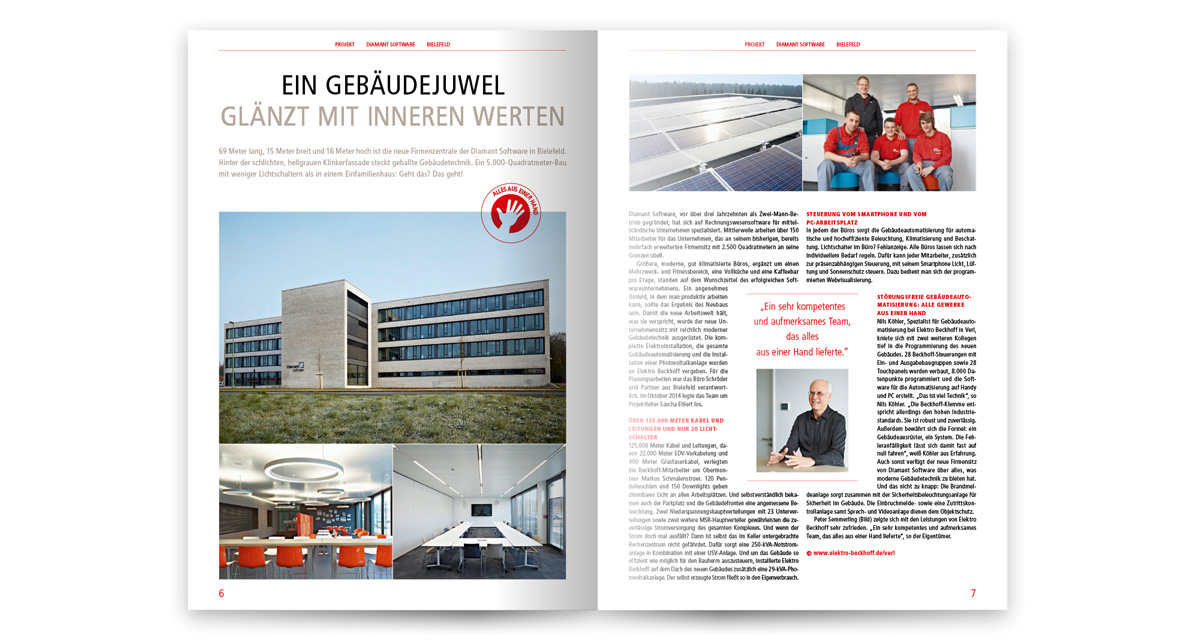 Kundenmagazin IMPULS - Praxisbeispiele und hoher Bildanteil